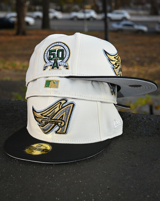 Los Angeles Angels 50th Anniversary Chrome White/Black 59Fifty New Era