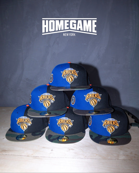 New York Knicks City Never Sleeps Royal/Black/Woodland Camo 59Fifty New Era