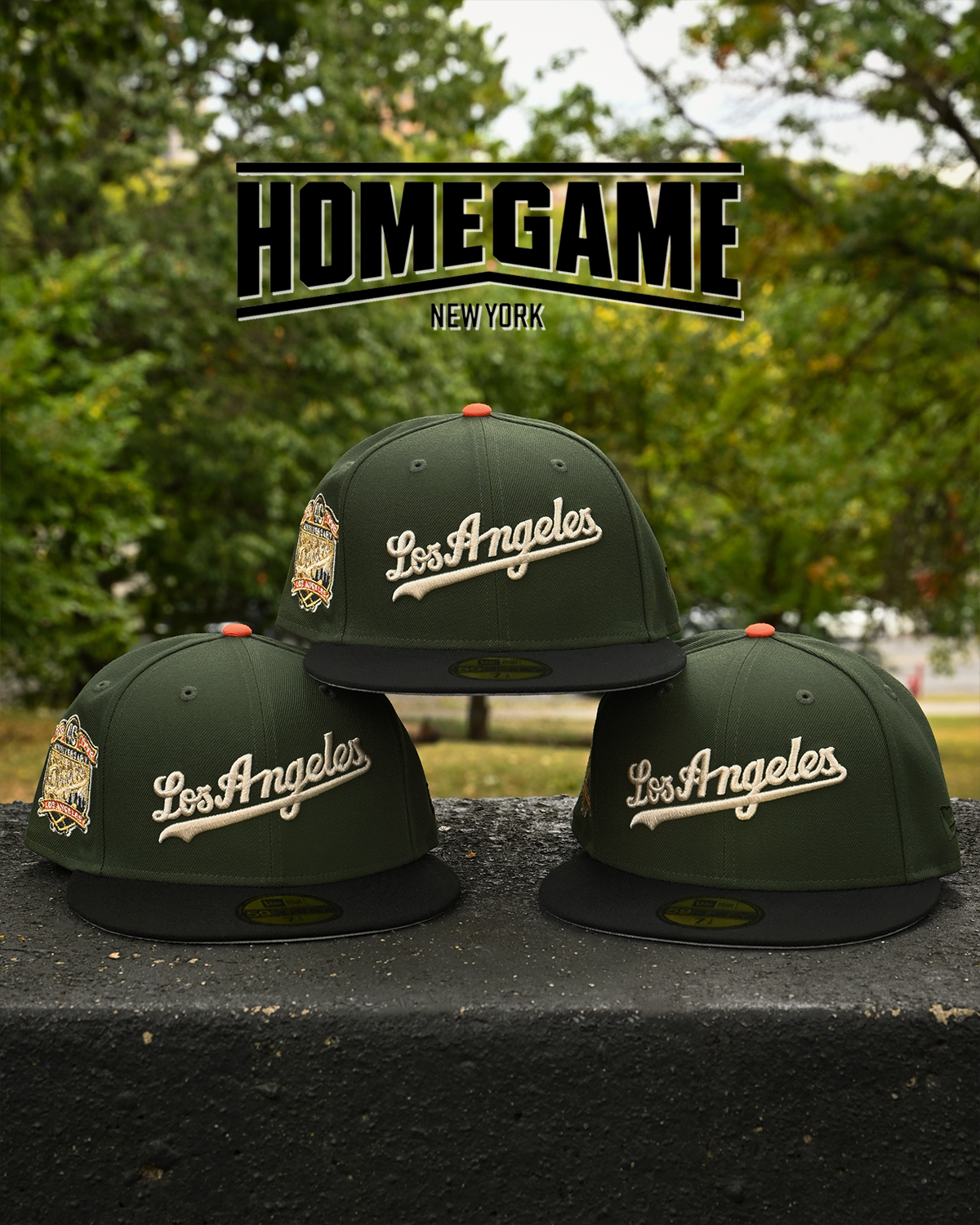 Los Angels Dodgers 40th Anniversary Rifle Green/Black 59Fifty New Era