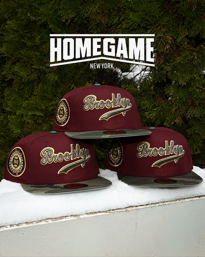 Brooklyn Dodgers 1942 All Star Game Maroon/Woodland Camo 59Fifty New Era