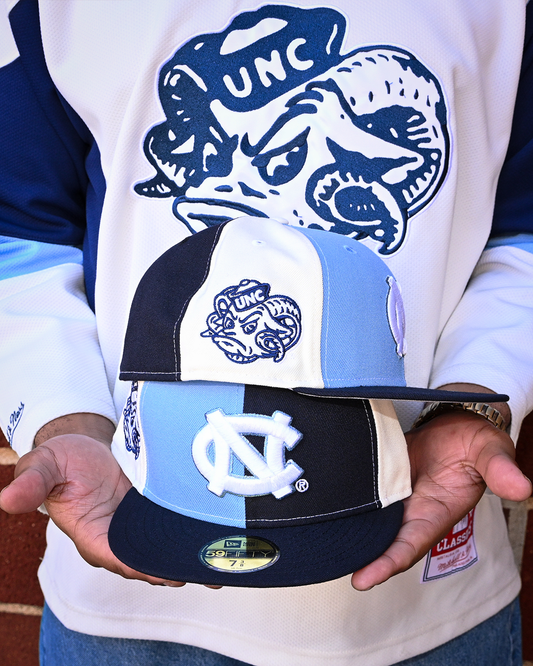 North Carolina Tar Heels Chrome White/Sky Blue/Navy 59Fifty New Era