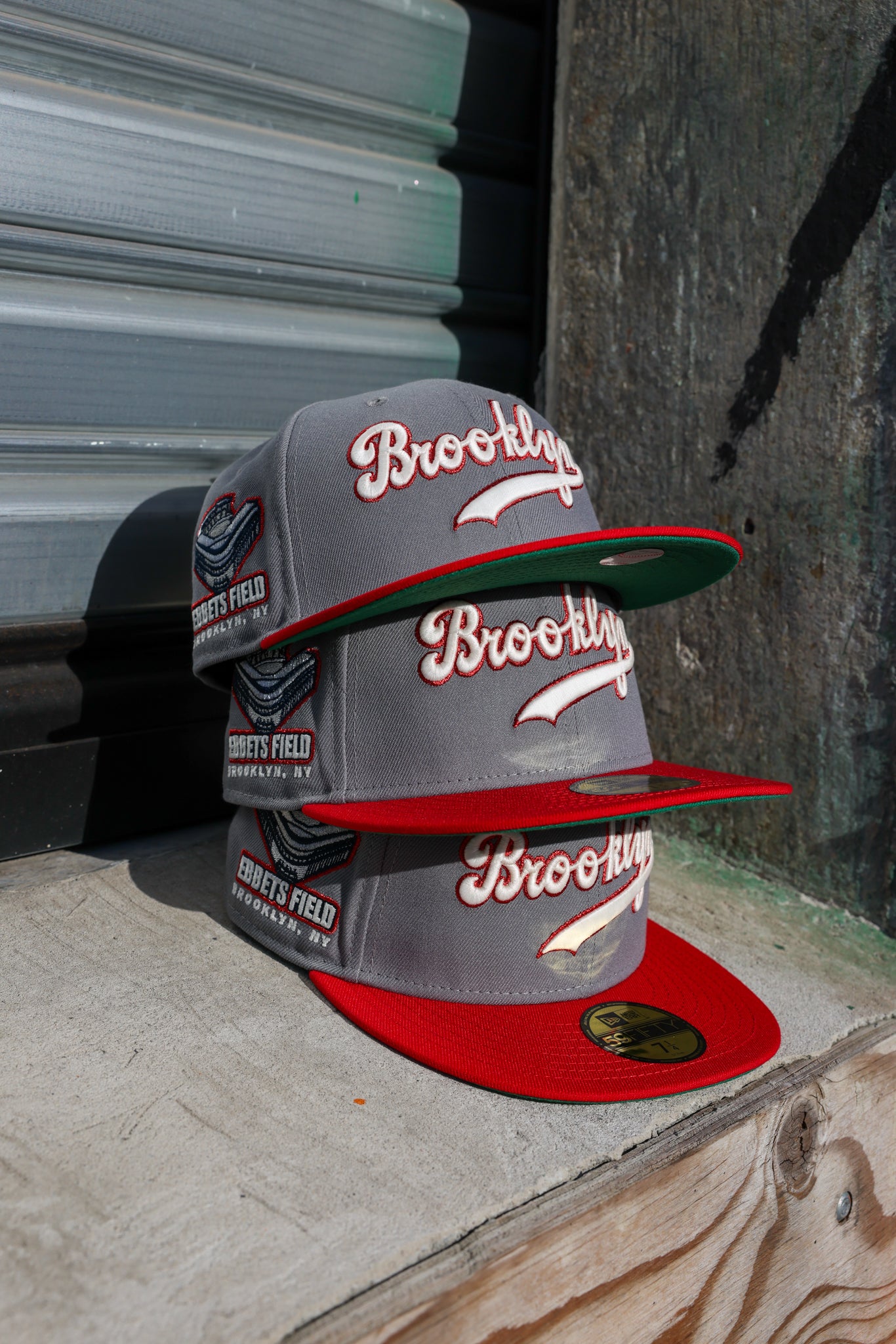 Brooklyn Dodgers Ebbets Field Storm Grey/Scarlet 59Fifty New Era