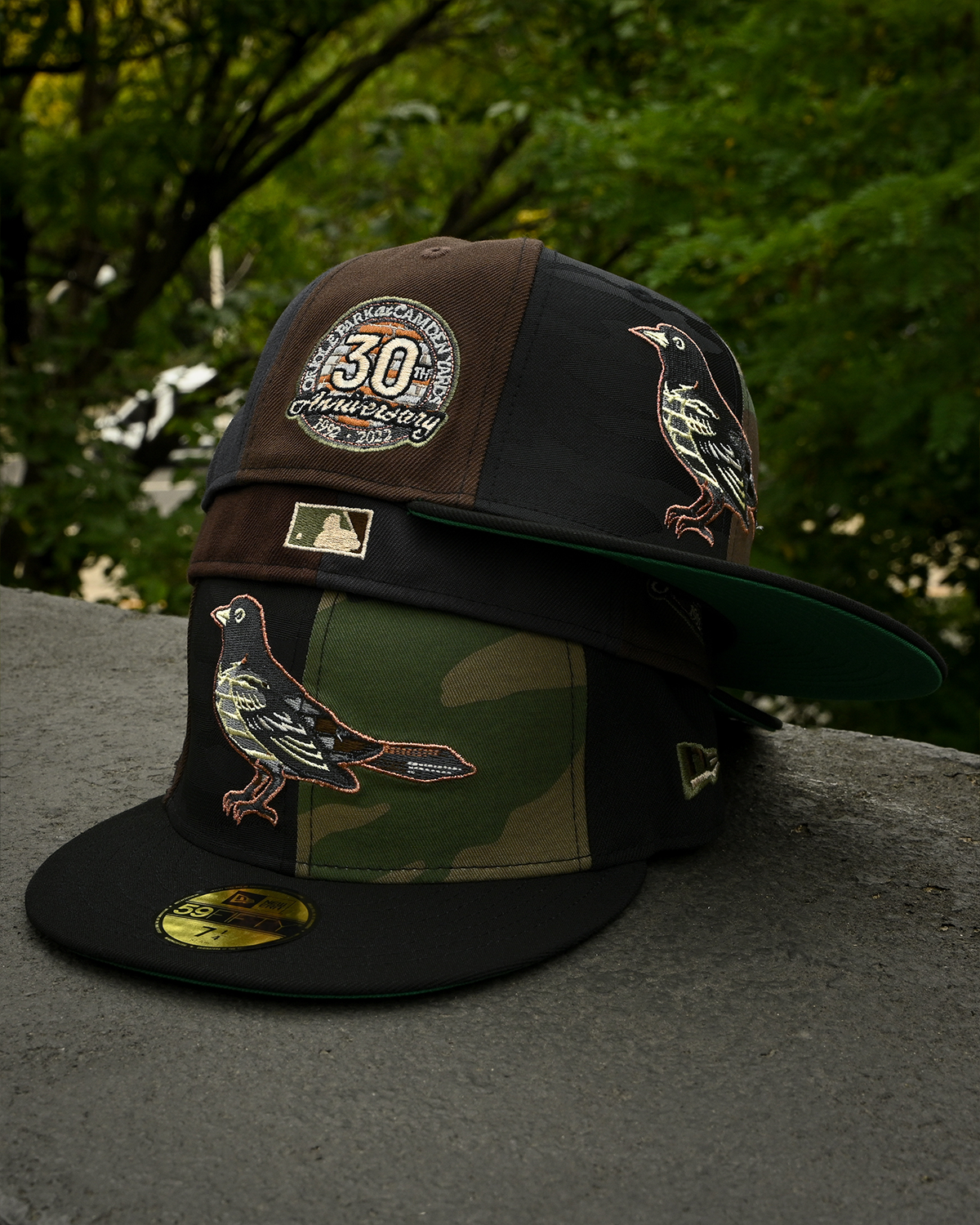 Baltimore Orioles 30th Anniversary Woodland Camo/Black Camo/Black 59Fifty New Era