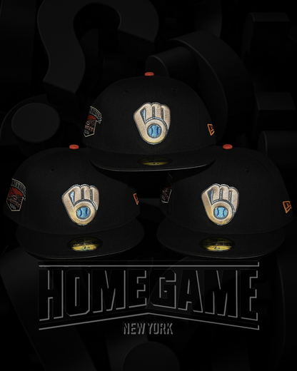 Pre-Order!  Milwaukee Brewers 2001 Home to Heroes Black 59Fifty New Era Hat