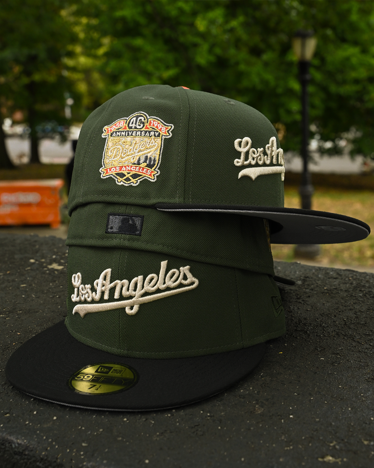 Los Angels Dodgers 40th Anniversary Rifle Green/Black 59Fifty New Era