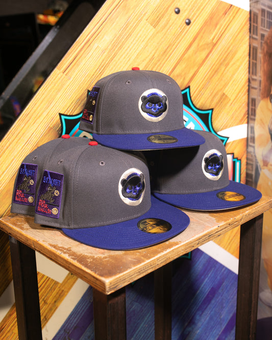 Chicago Cubs Be Alert For Foul Balls Charcoal/Navy 59Fifty New Era