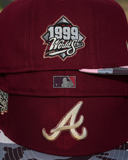 Atlanta Braves 1999 World Series Maroon/Camo 59Fifty New Era