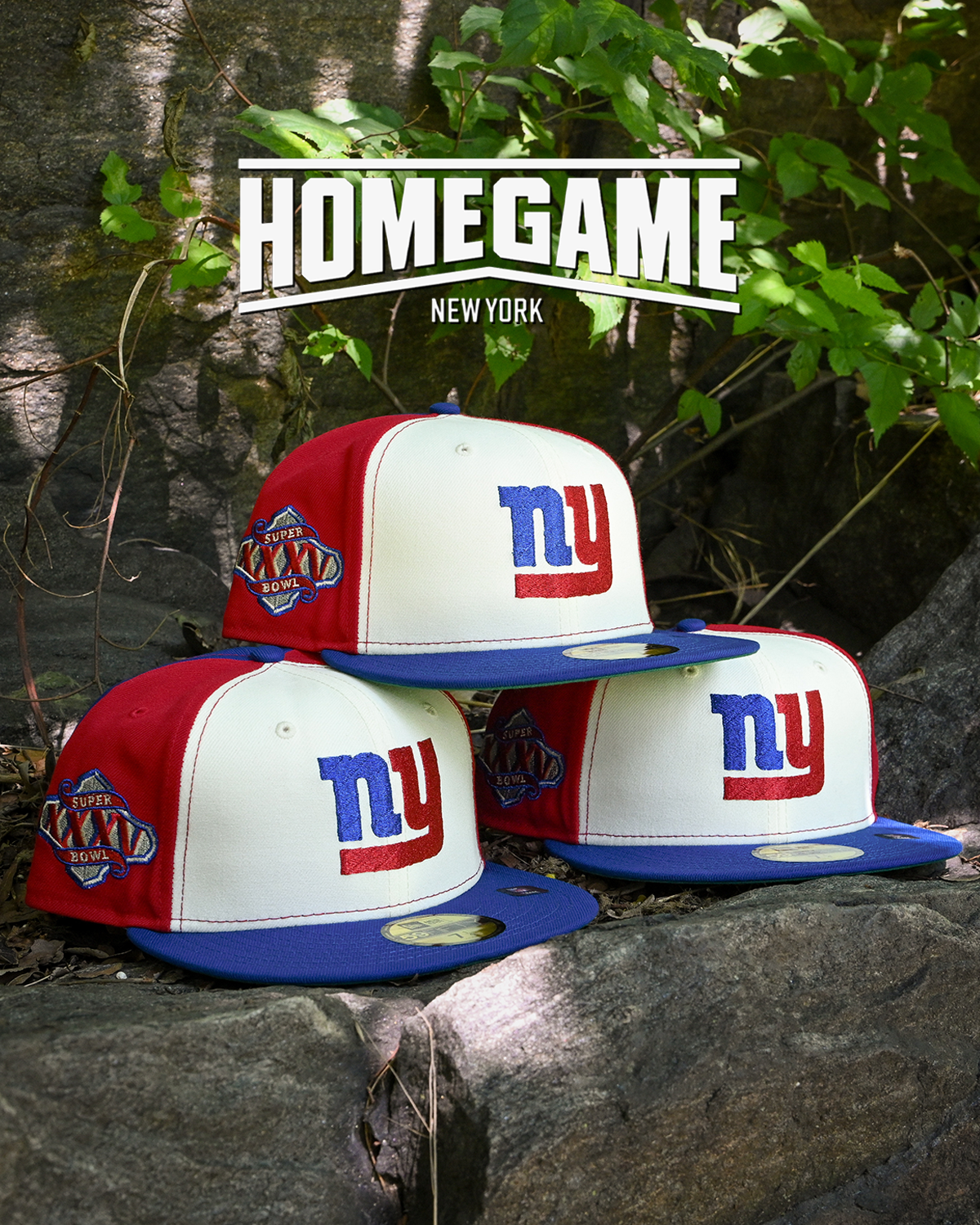 New York Giants Super Bowl Chrome White/Front Door Red/Royal 59Fifty New Era