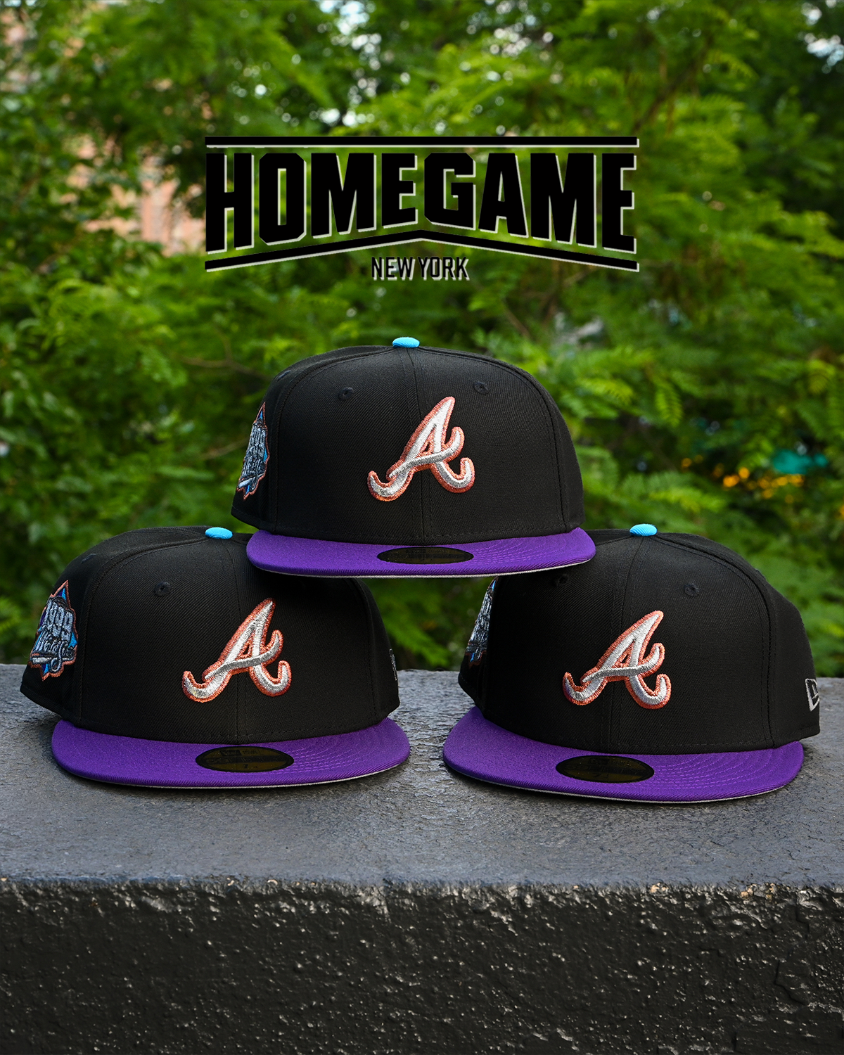 Atlanta Braves 1999 World Series Black/Purple 59Fifty New Era