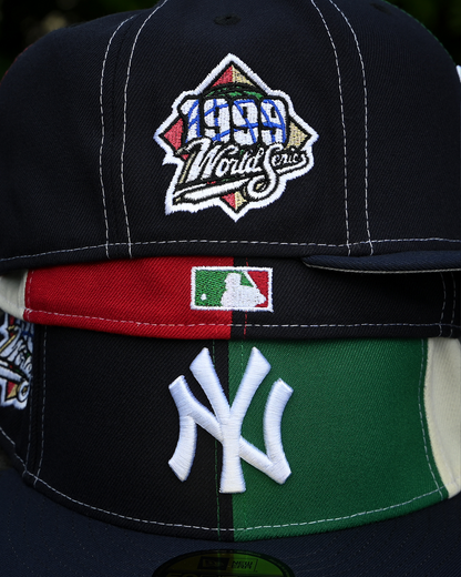New York Yankees 1999 World Series Pinwheel Navy/Kelly Green/Scarlet/Chrome 59Fifty New Era