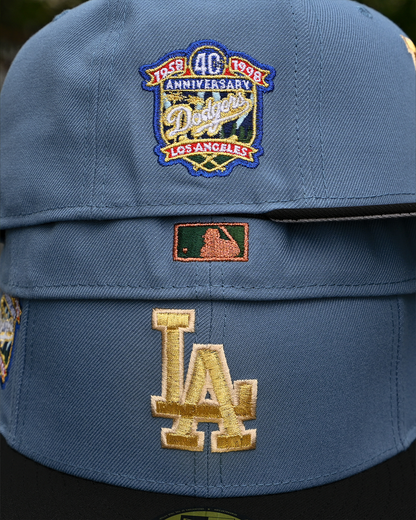 Los Angeles Dodgers 40th Anniversary Indigo/Black 59Fifty New Era