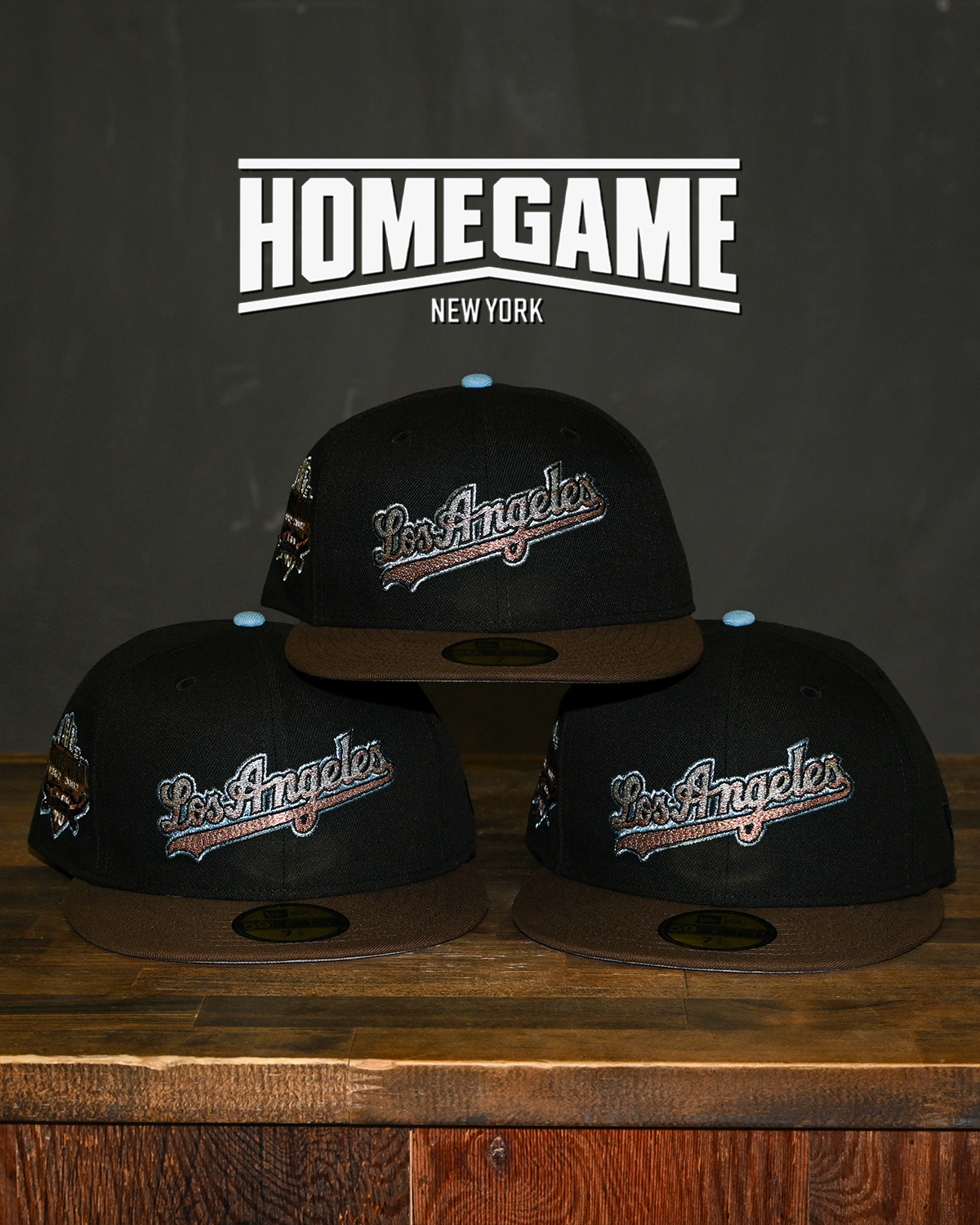 Los Angeles Dodgers Stadium 40th Anniversary Black/Walnut 59Fifty New Era