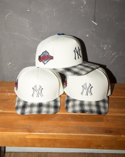 New York Yankees 1996 World Series Chrome White/Plaid 9Fifty A-Frame Snapback New Era