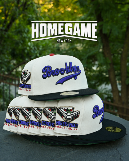 Brooklyn Dodgers Ebbets Field Chrome White/Black 59Fifty New Era