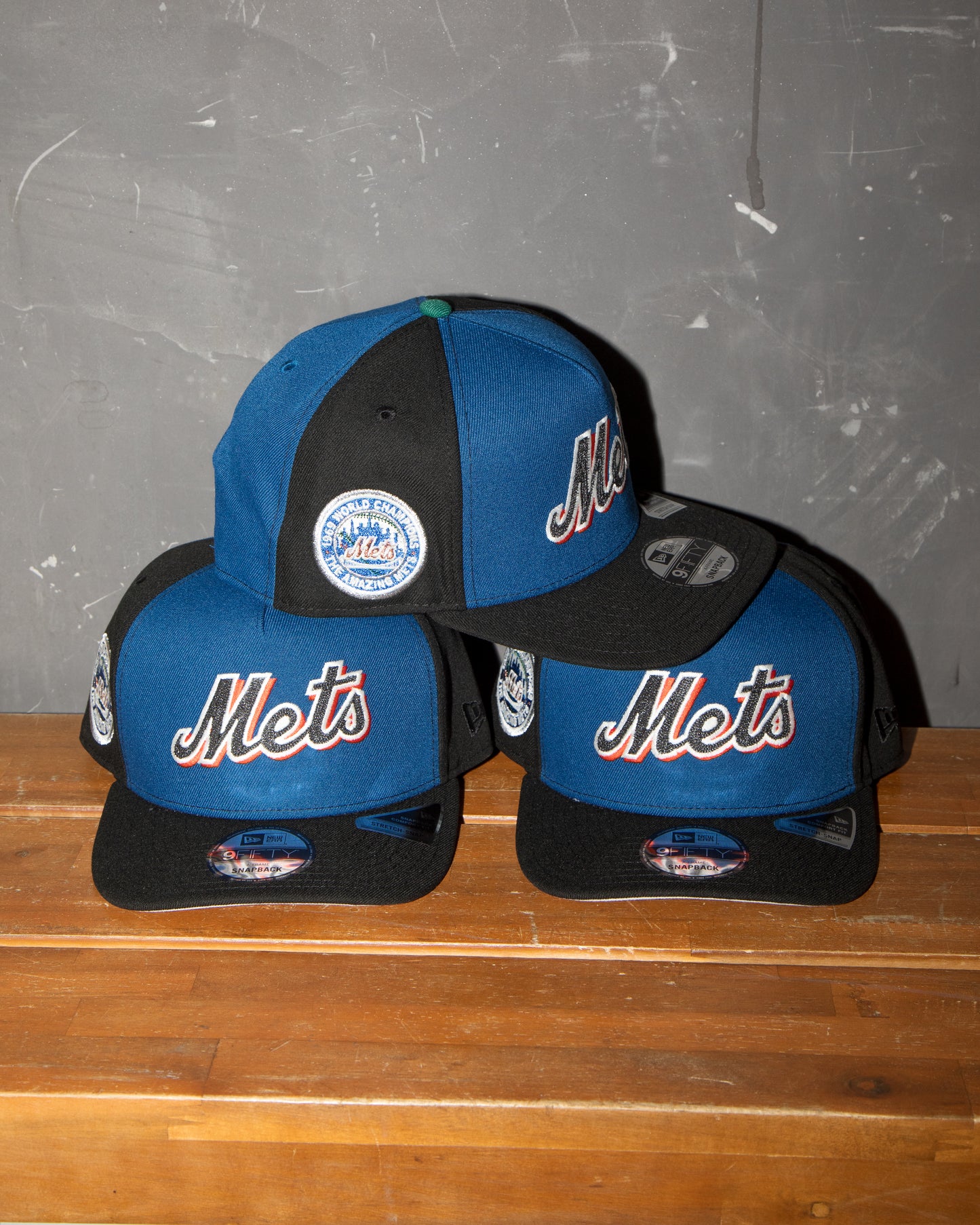 New York Mets 1969 World Champions Royal/Black 9Fifty A-Frame Snapback New Era