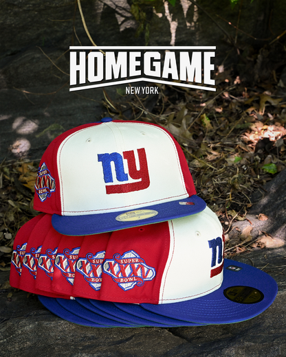 New York Giants Super Bowl Chrome White/Front Door Red/Royal 59Fifty New Era