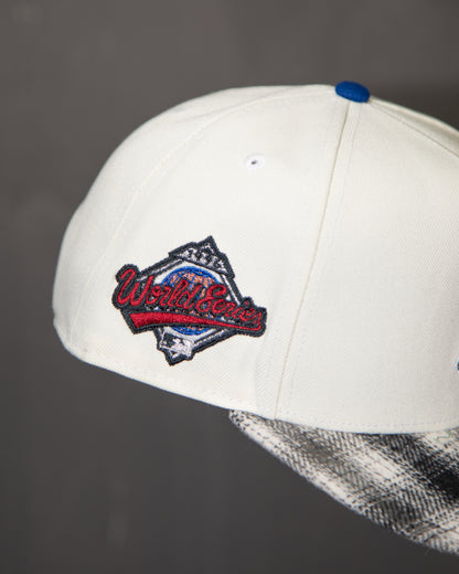 New York Yankees 1996 World Series Chrome White/Plaid 9Fifty A-Frame Snapback New Era