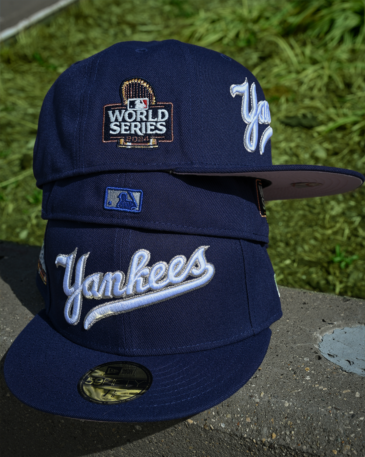homegame SUFittedLongBrim Hat NAVY 7 3/8