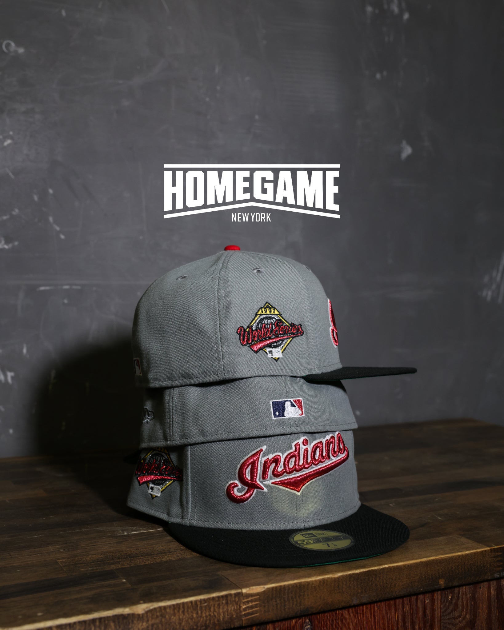 Cleveland Indians 1997 World series Dark Graphite/Black 59Fifty