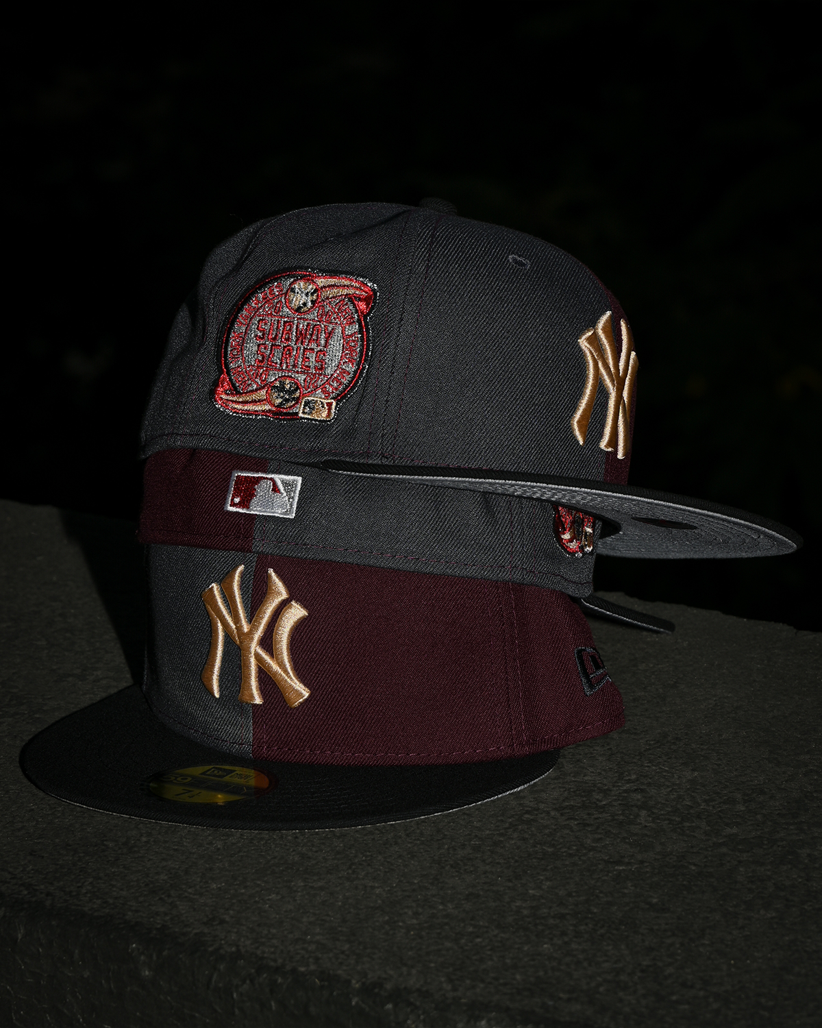 New York Yankees 2000 Subway Series Maroon/Graphite Grey/Black 59Fifty New Era