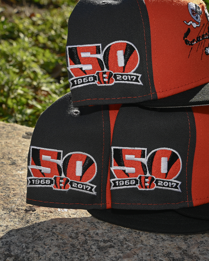 Cincinnati Bengals 50th Anniversary Rust Orange/Black 59Fifty New Era