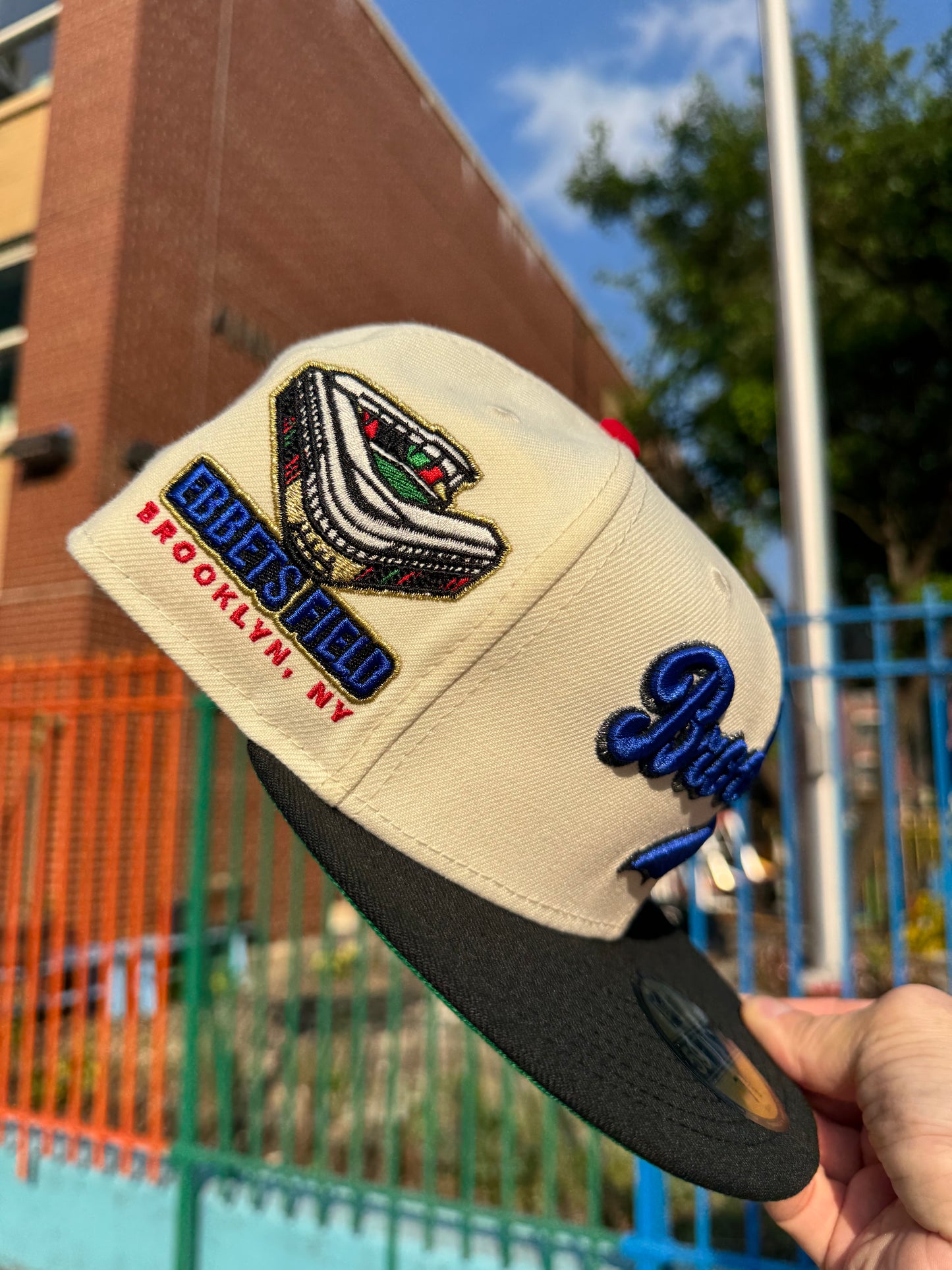 Brooklyn Dodgers Ebbets Field Chrome White Black 59Fifty New Era