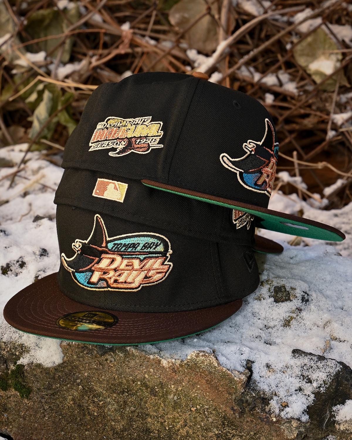 Tampa Bay Devil Rays 1998 Inaugural Black/Walnut 59Fifty New Era