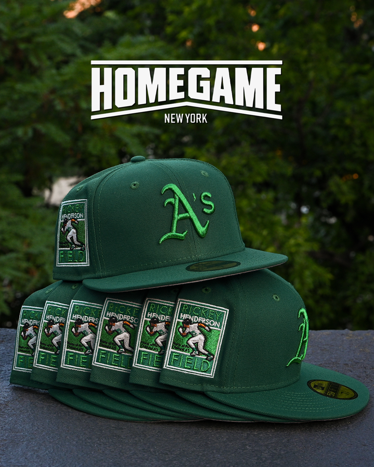 PRE-ORDER! Oakland Athletics Ricky Henderson Emerald Green 59Fifty New Era