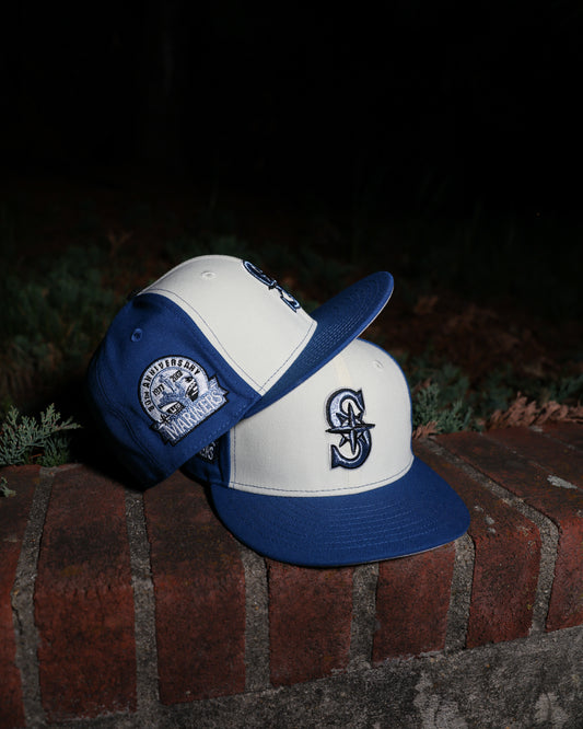 Seattle Mariners 30th Anniversary Chrome White/Seashore Blue 59Fifty New Era