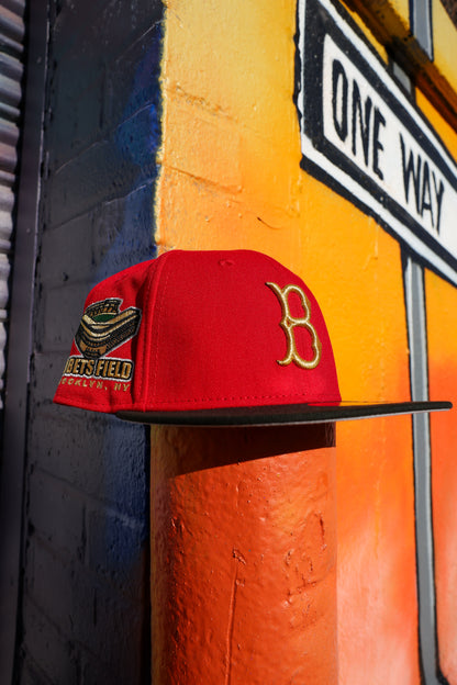 Brooklyn Dodgers Ebbets Field Scarlet/Black 59Fifty New Era