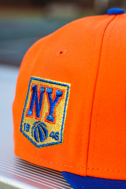 New York Knicks 1946 Rush Orange/Majestic Blue 59Fifty New Era