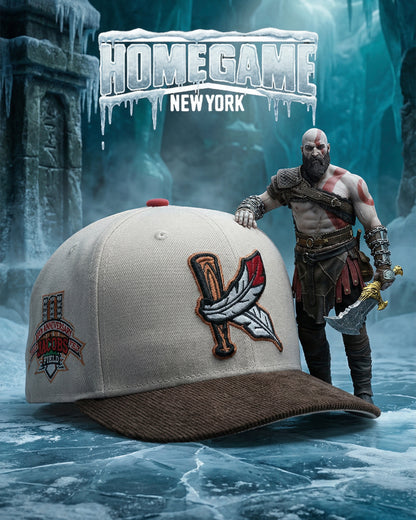 PRE-ORDER! Kinston Indians Jacobs Field Stone/Brown Corduroy 59Fifty New Era