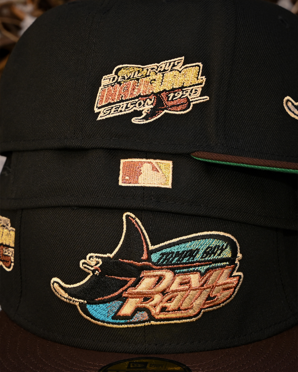 Tampa Bay Devil Rays 1998 Inaugural Black/Walnut 59Fifty New Era