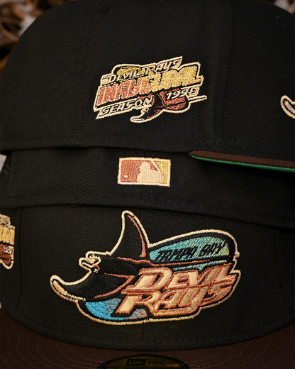 Tampa Bay Devil Rays 1998 Inaugural Black/Walnut 59Fifty New Era