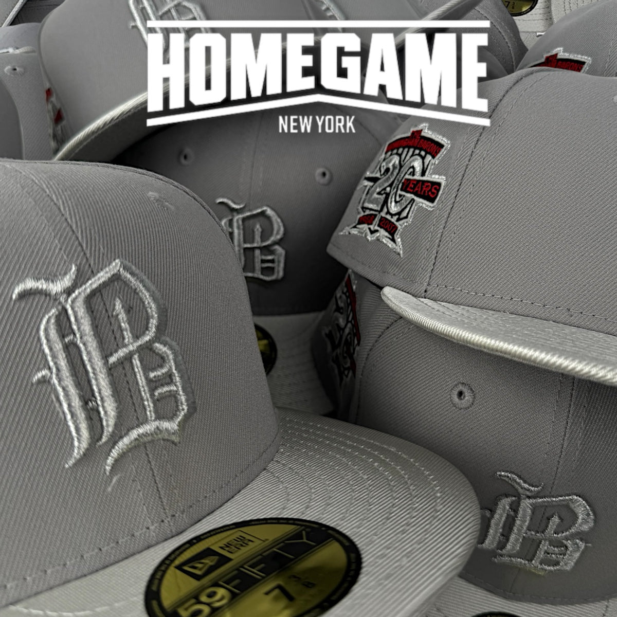 Birmingham Barons 20th Anniversary Grey/Metallic Silver 59Fifty New Era