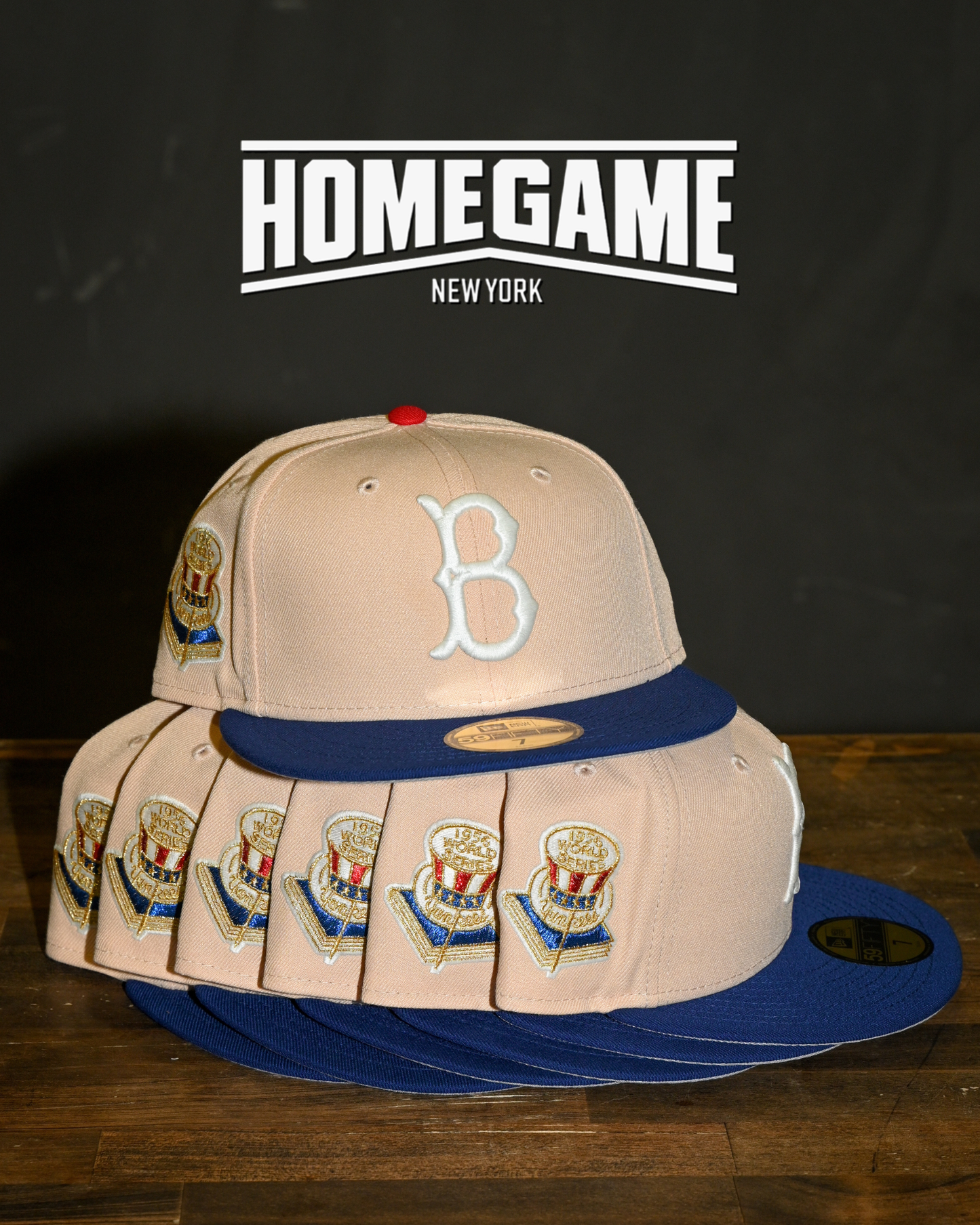 Brooklyn Dodgers 1956 World Series Vegas Gold/Songbird Blue 59Fifty New Era