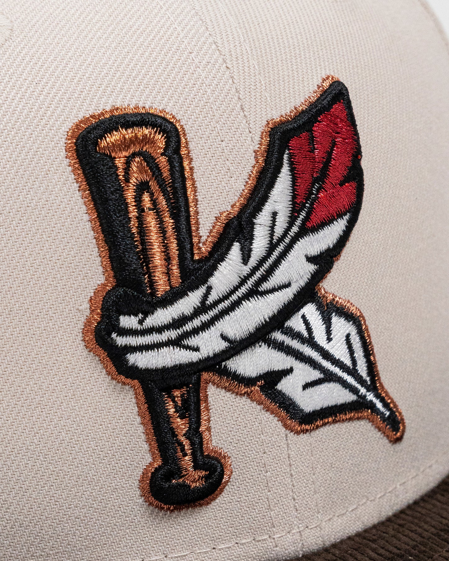 PRE-ORDER! Kinston Indians Jacobs Field Stone/Brown Corduroy 59Fifty New Era