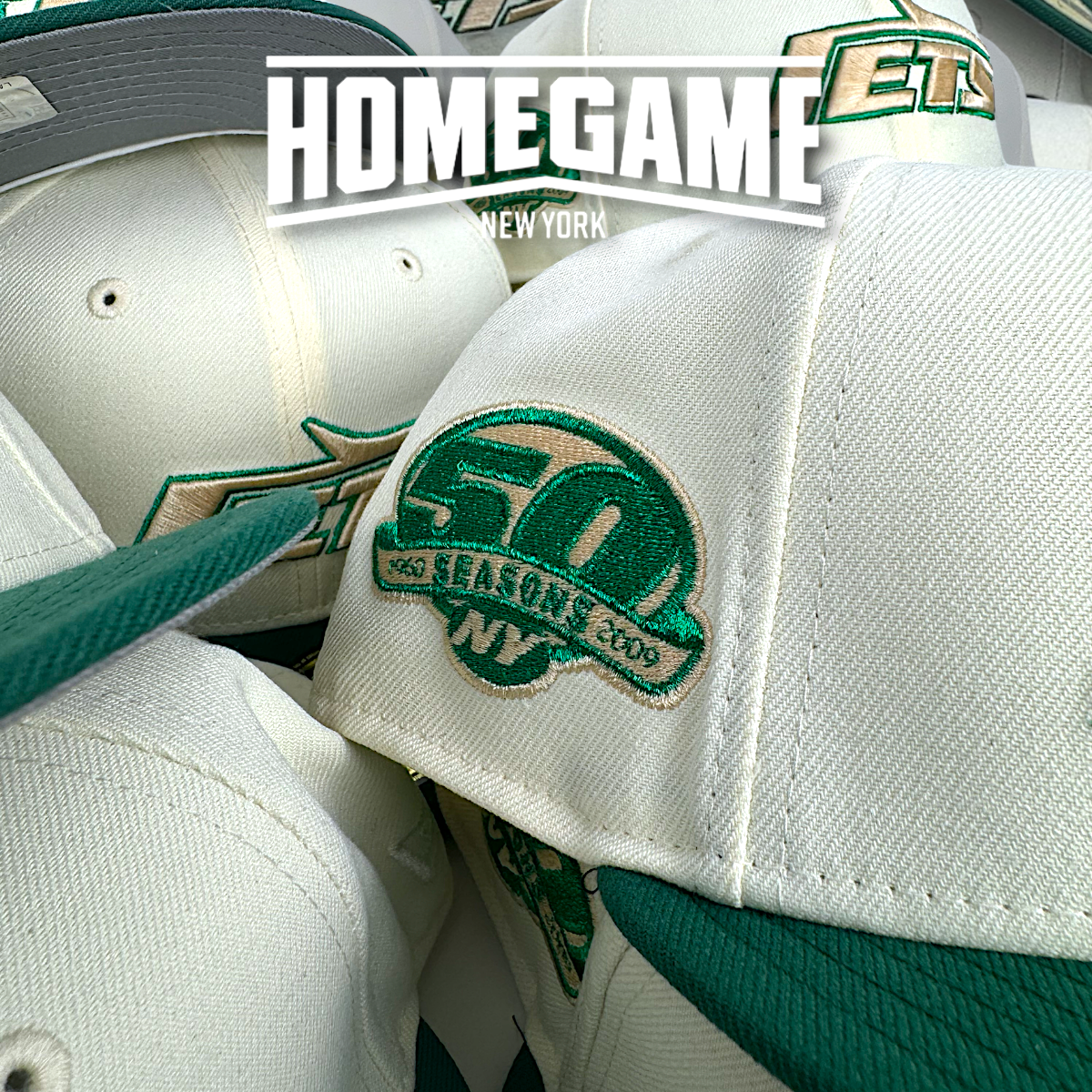 New York Jets 50 Season Chrome White/Emerald Green 59Fifty New Era