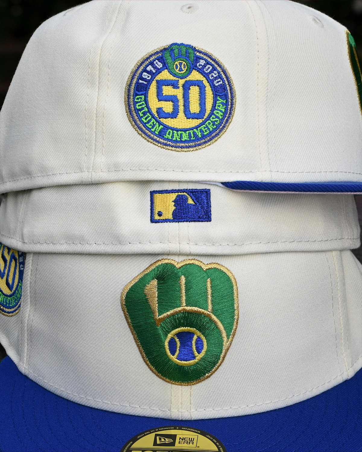 Milwaukee Brewers 50th Anniversary Chrome White/Royal 59Fifty New Era