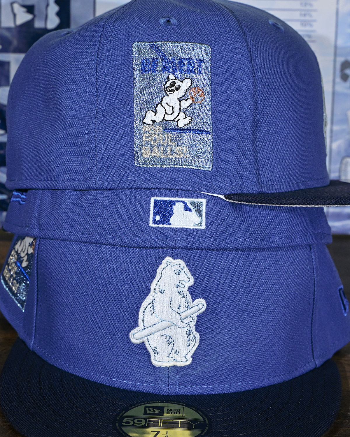 Chicago Cubs Be Alert Foul Balls Seashore Blue/Navy 59Fifty New Era