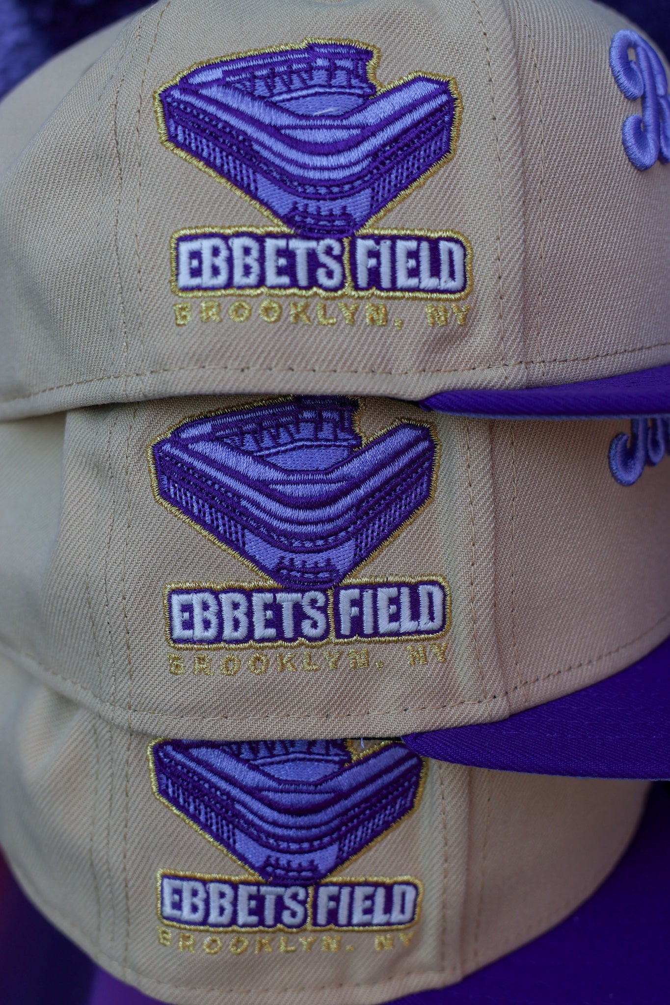 Brooklyn Dodgers Ebbets Field Vegas Gold/Deep Purple 59Fifty New Era