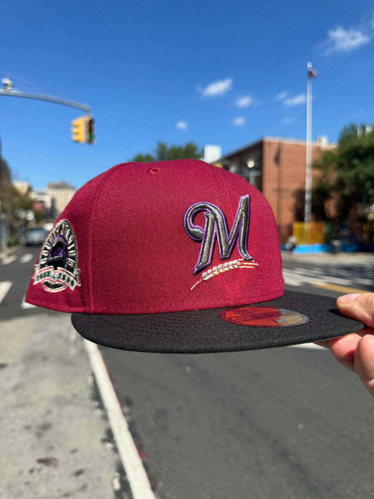 Milwaukee Brewers County Stadium Burgundy/Black  59Fifty New Era