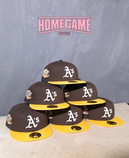 PRE-ORDER Oakland Athletic Battle of the Bay Brown/A Gold 59Fifty New Era