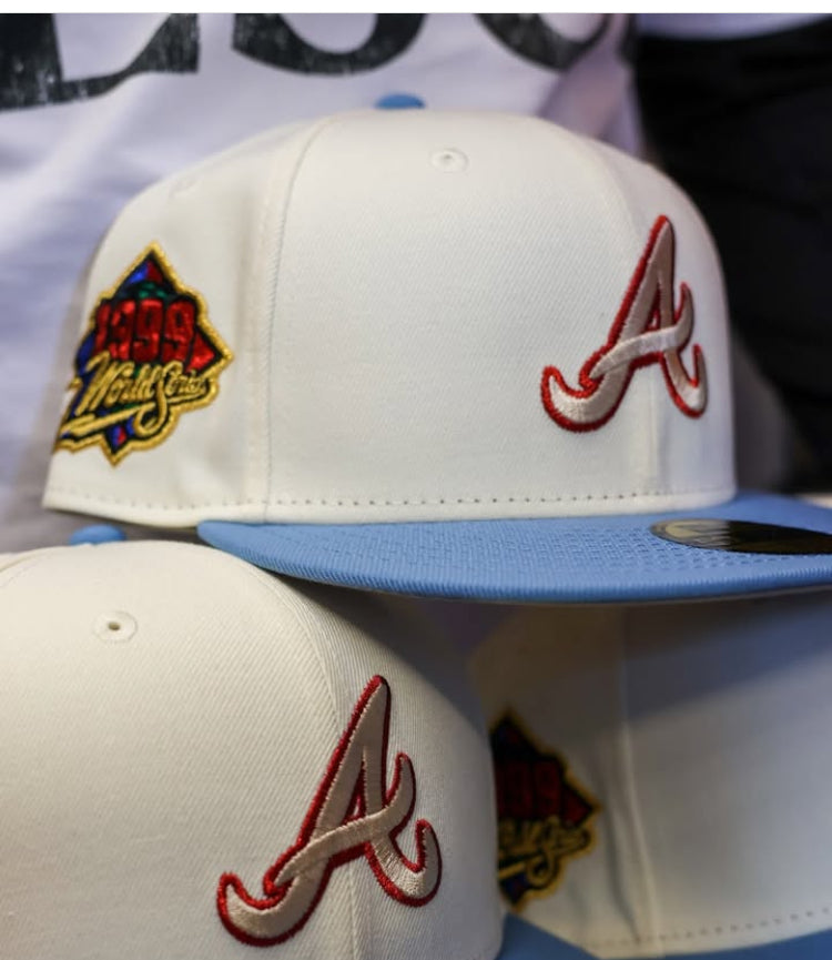 Atlanta Braves 1999 World Series Chrome White/Sky Blue 59Fifty New Era