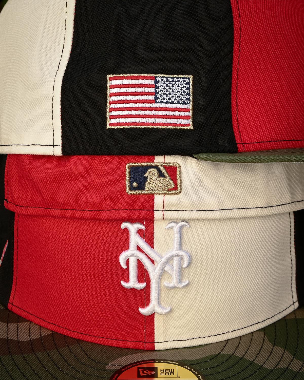 New York Mets Red/Chrome White/Woodland Camo 59Fifty New Era
