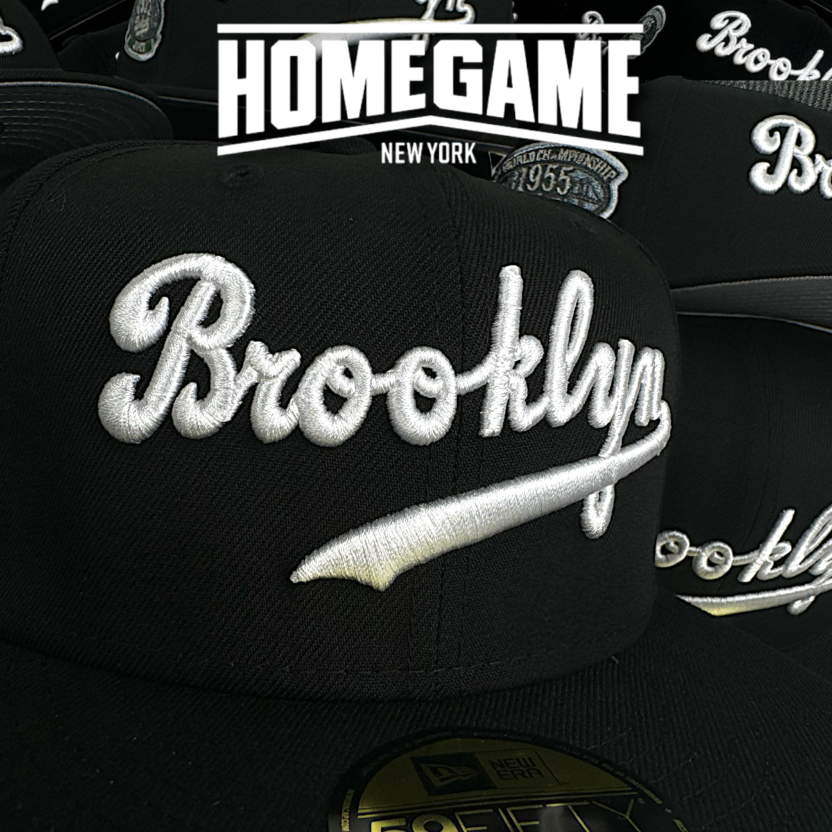 Brooklyn Dodgers World Champion Ship 1955 Black 59Fifty New Era