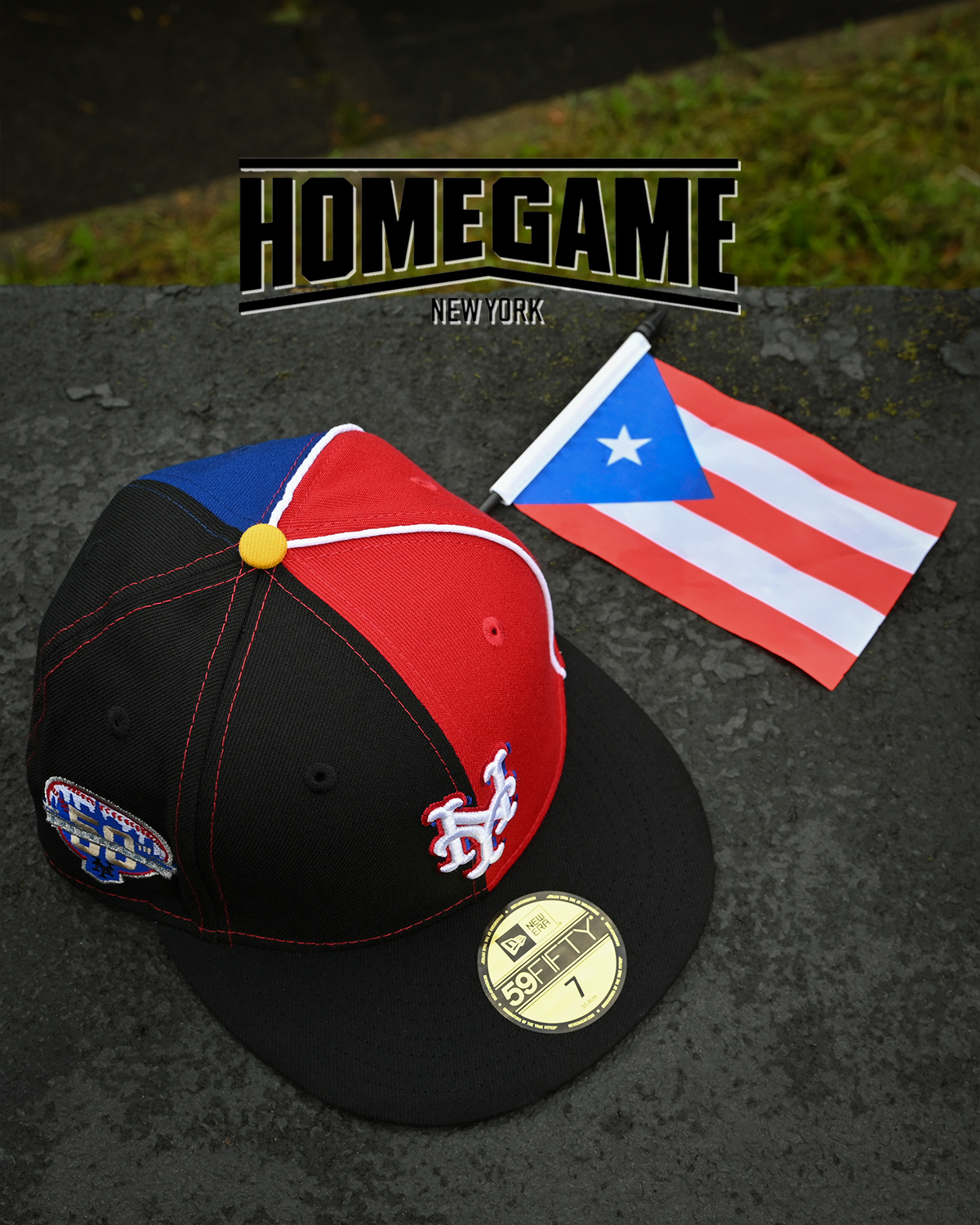 New York Mets 50th Anniversary Black/Front Door Red 59Fifty New Era