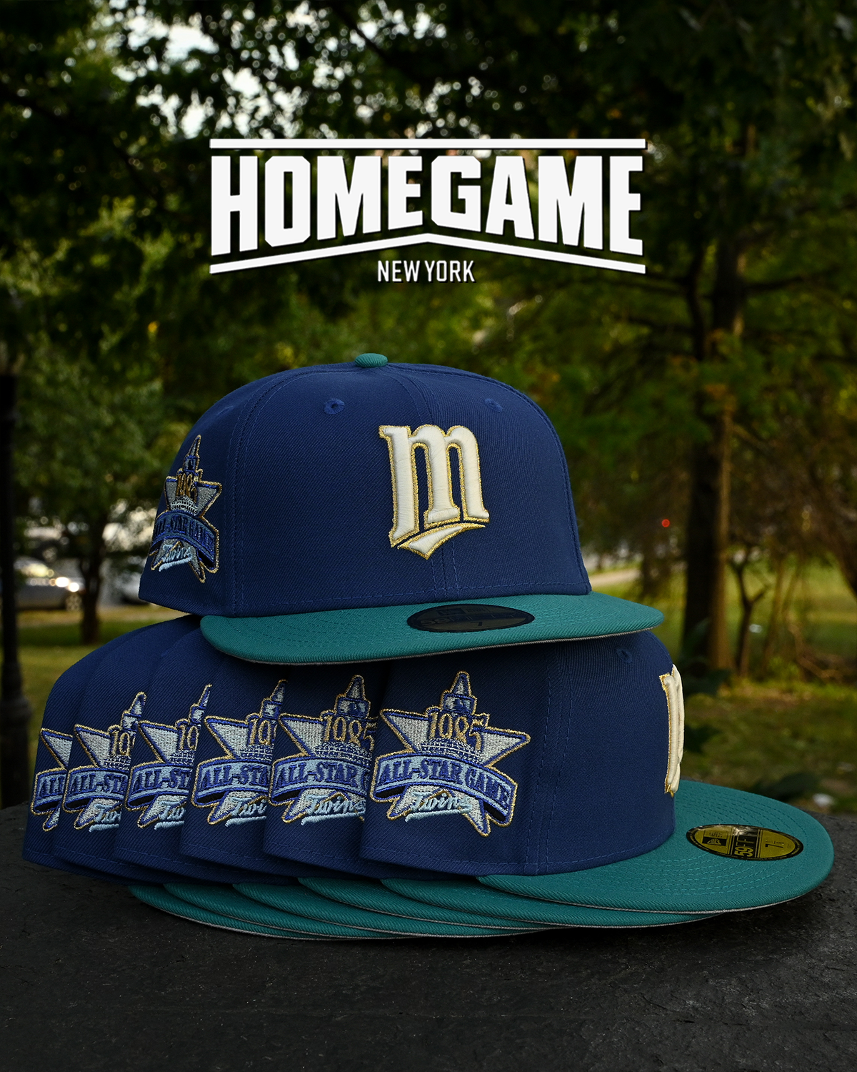 Minnesota Twins 1985 All Star Game Songbird Blue/Northwest Green 59Fifty New Era