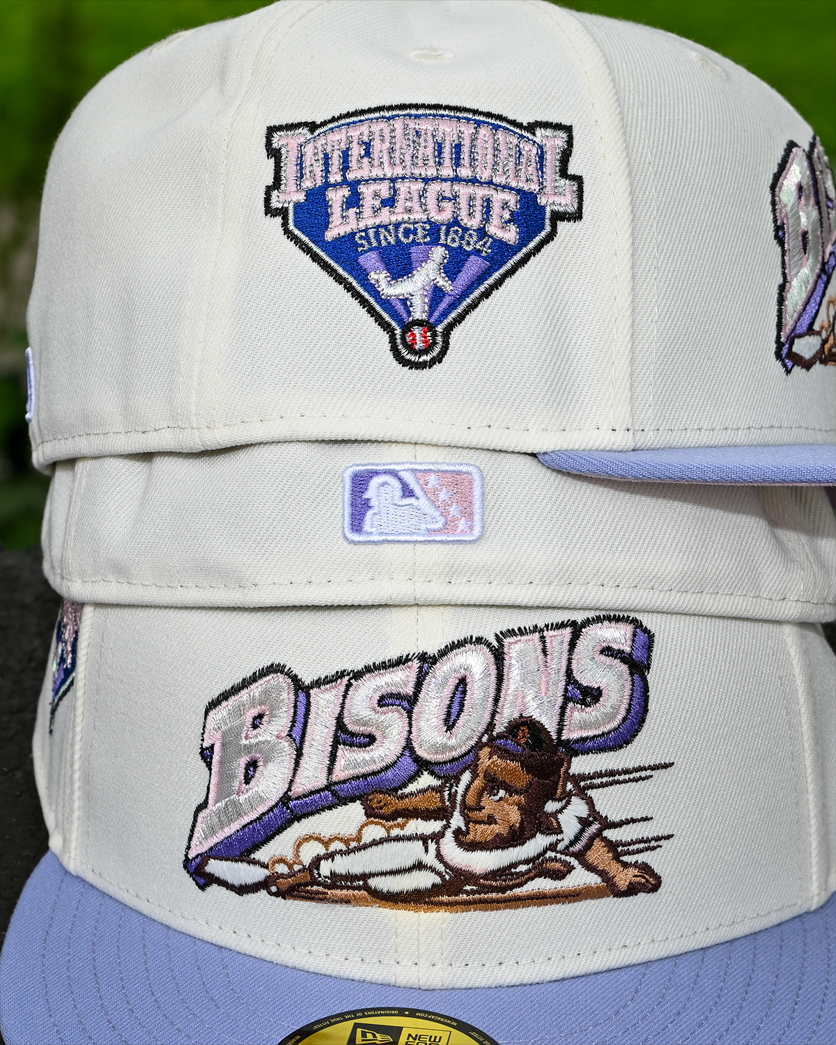 Buffalo Bisons International League Chrome White/Lavender 59Fifty New Era