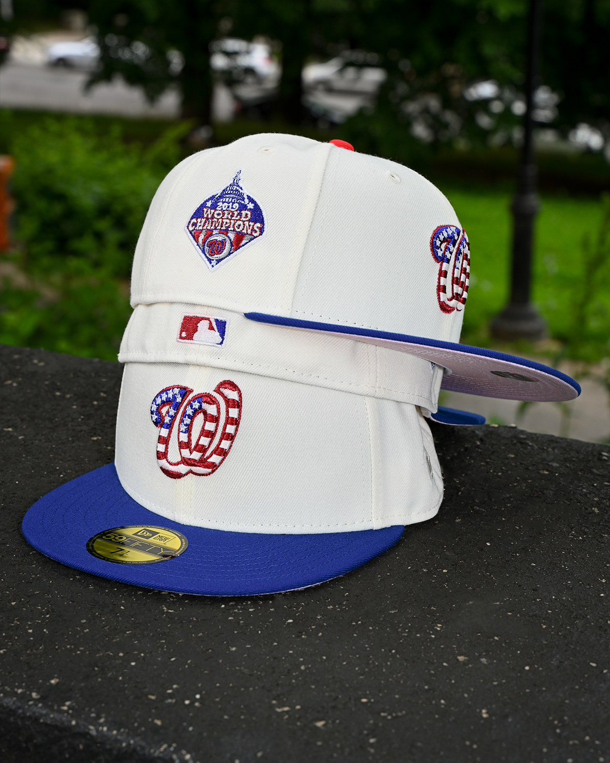 Washington Nationals 2019 World Champion Ship Chrome White/Majestic Blue 59Fifty New Era